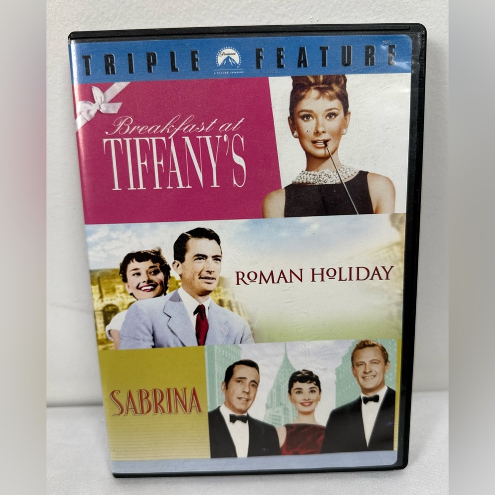 Audrey Hepburn Triple Feature DVD Breakfast at Tiffany’s/Roman Holiday/Sabrina